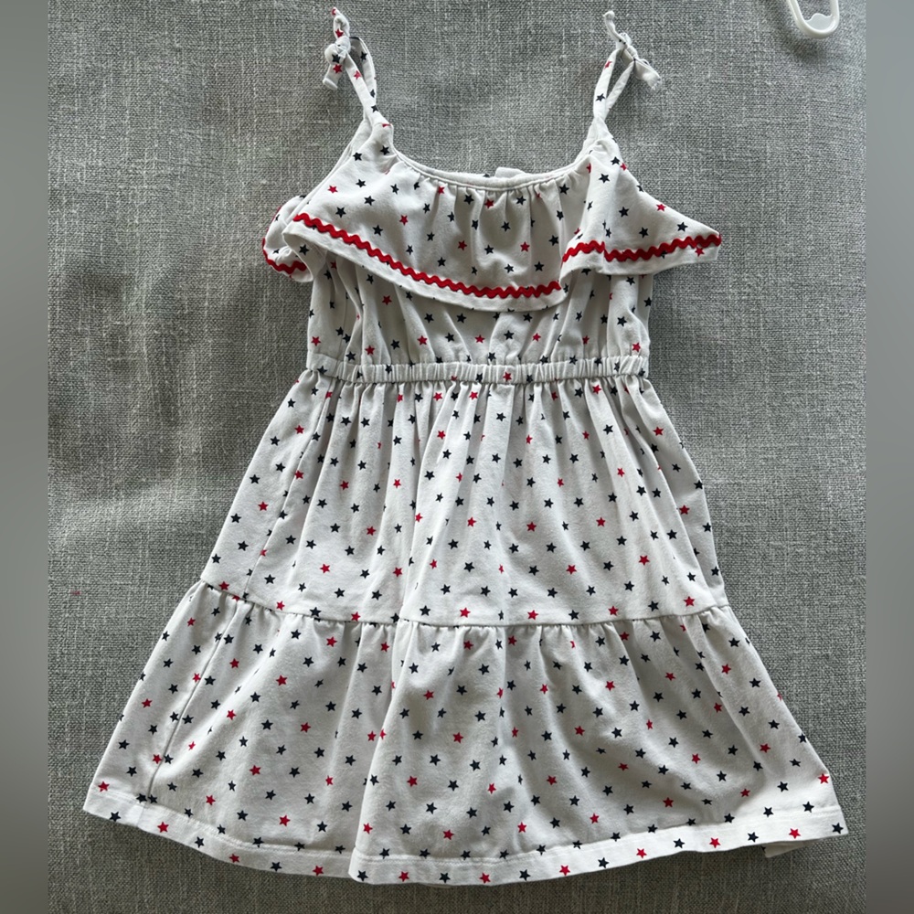 Janie and Jack White Dress with Star Accents